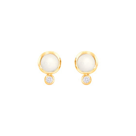         Gelbgold, Ohrringe, Tamara Comolli BOUTON Ohrstecker E-BOU-MoSa-Cl-yg