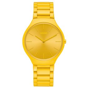 Unisex, Rado True Thinline Les Couleurs™ Le Corbusier Sunshine Yellow 4320W R27093632