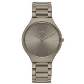 Unisex, Rado True Thinline Les Couleurs™ Le Corbusier Grey Brown Natural Umber 32141 R27098682