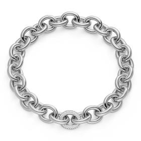 Weißgold, Halsschmuck, IsabelleFa Collier "Eternelle 22" Pavé 04222-46BMO-WG
