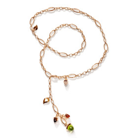         Gelbgold, Halsschmuck, Tamara Comolli MIKADO Halskette 'Indian Summer' mit Diamant-Pavé N-M-Del51-IS-pD-yg