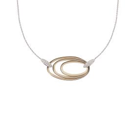 Roségold, Halsschmuck, Annamaria Cammilli Collier Dune Chic Pavé Halskette GCO3678PAVN