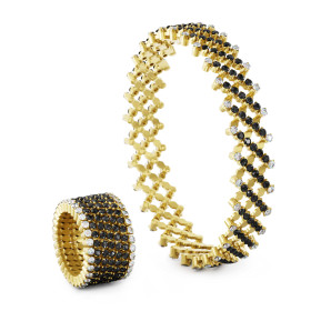 Gelbgold, Ringe, Serafino Consoli Serafino Multi-Size Ring und Armreif, Ref: S.RB 7F2 YG WD BD