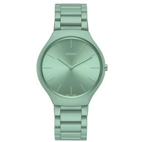 Unisex, Rado True Thinline Les Couleurs™ Le CorbusierSlightly Greyed English Green 32041 R27096662