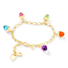 Gelbgold, Armschmuck, Tamara Comolli MIKADO Flamenco Charm Armband Candy B-MFL-Ch-Can-yg