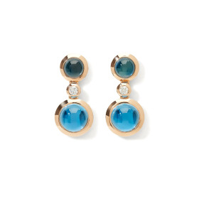         Roségold, Ohrringe, Tamara Comolli BOUTON Ohrhänger 2 Cabochons 'Sky' E-BOU-2-Sky-Cl-rg