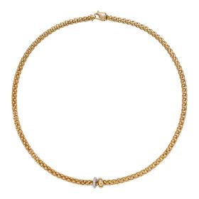Weißgold, Halsschmuck, FOPE Solo Flex'it Collier mit Diamanten 62406CX_PB_G_BGX_043