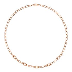 Silber rot/rosé-vergoldet, Halsschmuck, DoDo Halskette Essentials mit aufklappbaren Gliedern DCC1004-CHAIN-00RAG