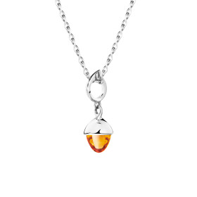 Weißgold, Halsschmuck, Tamara Comolli MIKADO Flamenco Anhänger mit Citrin P-MFL-Cit-wg