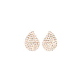 Roségold, Ohrringe, Tamara Comolli SIGNATURE Ohrringe small mit Diamant Pavé E-Sig-s-p-rg