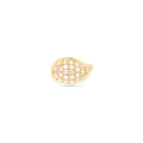 Halsschmuck, Gelbgold, Tamara Comolli SIGNATURE Drop clasp mit Diamant Pavé  A-Dr-p-yg