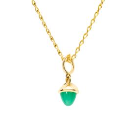 Gelbgold, Halsschmuck, Tamara Comolli MIKADO Flamenco Anhänger Chrysoprase P-MFL-Chry-yg