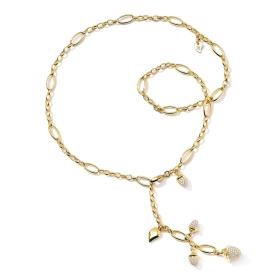 Gelbgold, Halsschmuck, Tamara Comolli MIKADO Collier Delicate mit Diamond Pavé  N-M-Del51-p-yg