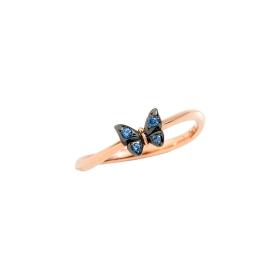 Roségold, Ringe, DoDo Ring Schmetterling "Precious" DAC2002-BFLYS-ZA09R
