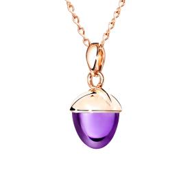 Roségold, Halsschmuck, Tamara Comolli MIKADO Bouquet Anhänger XL Amethyst P-MB-XL-Am-rg