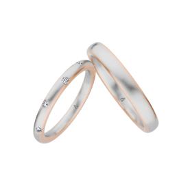 Rotgold, Ringe, Christian Bauer Trauring-Set 0245476-0274642
