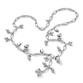 Weißgold, Halsschmuck, Tamara Comolli Kurzes MIKADO Collier mit Diamant Pavé  N-M-56-p-wg