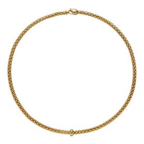 Gelbgold, Halsschmuck, FOPE Solo Halskette mit Diamanten 62306CX_BB_G_XGX_043