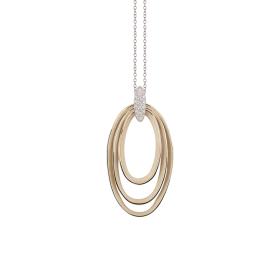 Roségold, Halsschmuck, Annamaria Cammilli Dune Chic Pavé Anhänger mit Halskette GPE3671PAVN