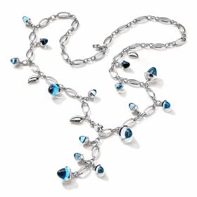 Weißgold, Halsschmuck, Tamara Comolli Kurzes MIKADO Collier Sky N-M-56-Sky-wg