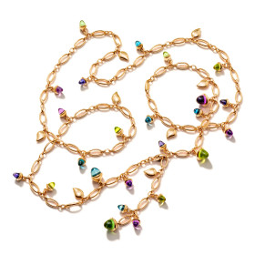 Roségold, Halsschmuck, Tamara Comolli MIKADO Halskette, 100 cm in 'Aurora' N-M-100-Aur-rg