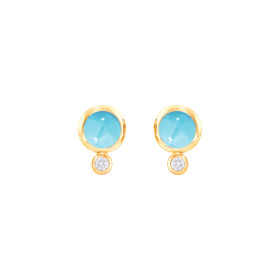         Gelbgold, Ohrringe, Tamara Comolli BOUTON Ohrstecker E-BOU-Tur-Cl-yg