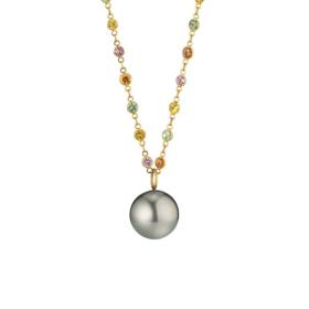 Gelbgold, Halsschmuck, Gellner Modern Classics Collier mit Einhänger 5-24481-04