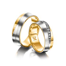 Weißgold, Ringe, Meister Trauringe Phantastics 112.8849.01/112.8849.00-GW