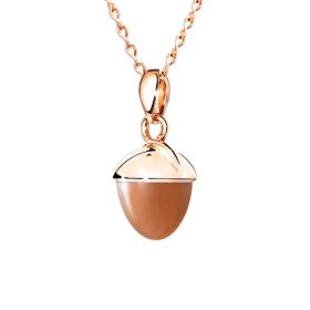 Roségold, Halsschmuck, Tamara Comolli MIKADO Bouquet Anhänger XL brauner Mondstein P-MB-XL-MoBr-rg