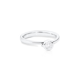         Weißgold, Ringe, Tamara Comolli BOUTON Solitaire Ring mit Diamant R-BOU-Sol-Cl-wg