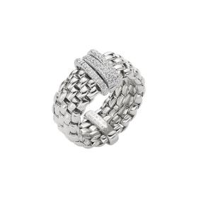 Weißgold, Ringe, FOPE Panorama Flex'it Ring mit Diamanten 58704AX_PB_B_BBB_0XS