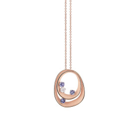 Roségold, Halsschmuck, Cammilli Dune Color Collier GPE3385PT01