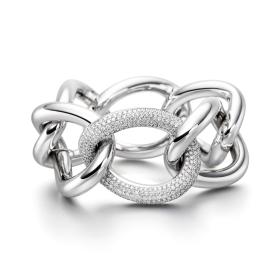 Weißgold, Armschmuck, IsabelleFa Armband "Grace 39 Pavé" 60039-21BMO-WG