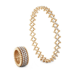 Roségold, Ringe, Serafino Consoli Serafino Multi-Size Ring und Armreif, Ref: S.RB 5M2 RG WD