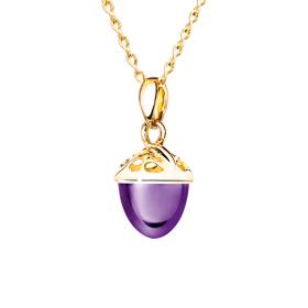 Gelbgold, Halsschmuck, Tamara Comolli MIKADO Anhänger Bouquet XL Fairy Amethyst P-MB-XL-f-Am-yg