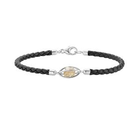 Weißgold, Armschmuck, Leo Wittwer Rough Cut® Leder Armband 62-1010971-9100--b