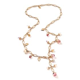 Roségold, Halsschmuck, Tamara Comolli Langes MIKADO Collier Blush mit Diamond Pavé  N-M-100-Blu-p-rg
