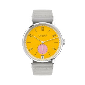 Unisex, NOMOS Glashütte Tangente 38 Datum Katzengold  179.S8