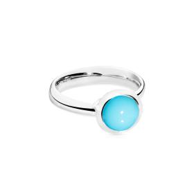 Weißgold, Ringe, Tamara Comolli BOUTON Ring small Türkis R-BOU-s-Tur-wg