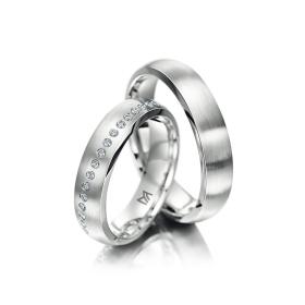 Weißgold, Ringe, Meister Trauringe Phantastics 112.8947.01/112.8947.00-W