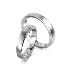 Weißgold, Ringe, Meister Trauringe Phantastics 112.9038.01/112.9038.00-W