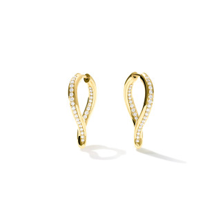 Gelbgold, Ohrringe, Tamara Comolli SIGNATURE Ohrringe Hoop Drop , Ref: E-Sig-Ho-TDr-p-yg