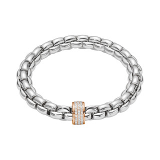 Weißgold, Armschmuck, FOPE Eka Flex'it Armband mit Diamantpavé, Ref: 60411BX_PB_B_XRX_0XS