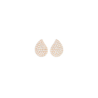 Roségold, Ohrringe, Tamara Comolli SIGNATURE Small Ohrstecker mit Diamant Pavé, Ref: E-Sig-s-p-rg