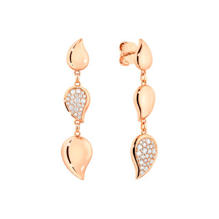 Roségold, Ohrringe, Tamara Comolli SIGNATURE Wave 3 Tropfenelemente Ohrhänger, Ref: E-Sig-Wave-3-p-rg