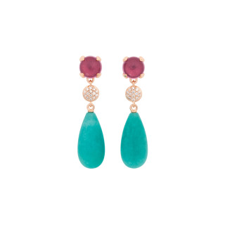 Roségold, Ohrringe, Bron Catch Ohrschmuck, Ref: 8OR4858RTCBRAZD