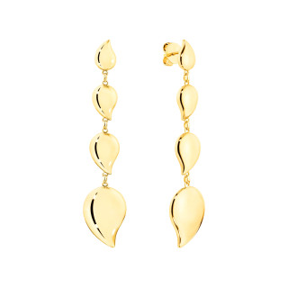 Gelbgold, Ohrringe, Tamara Comolli SIGNATURE Wave 4 Tropfenelemente Ohrhänger, Ref: E-Sig-Wave-4-yg