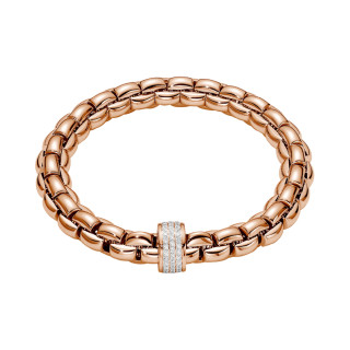Roségold, Armschmuck, FOPE Eka Flex'it Armband mit Diamantpavé, Ref: 60411BX_PB_R_XRX_0XS