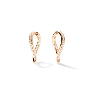 Roségold, Ohrringe, Tamara Comolli SIGNATURE Ohrringe Hoop Drop, Ref: E-Sig-Ho-TDr-p-rg