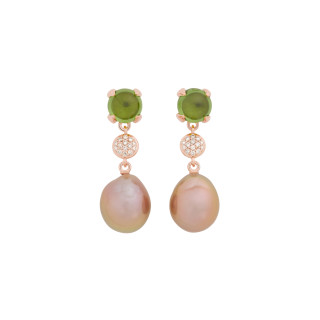Roségold, Ohrringe, Bron Catch Ohrschmuck, Ref: 8OR4858PECBRZRB11